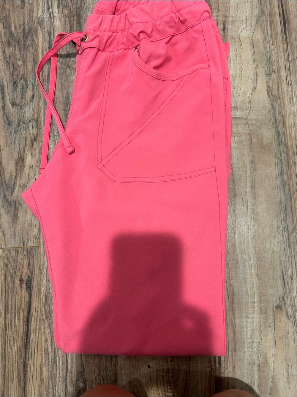 Womens Drawstring Pocket Joggers - Pink